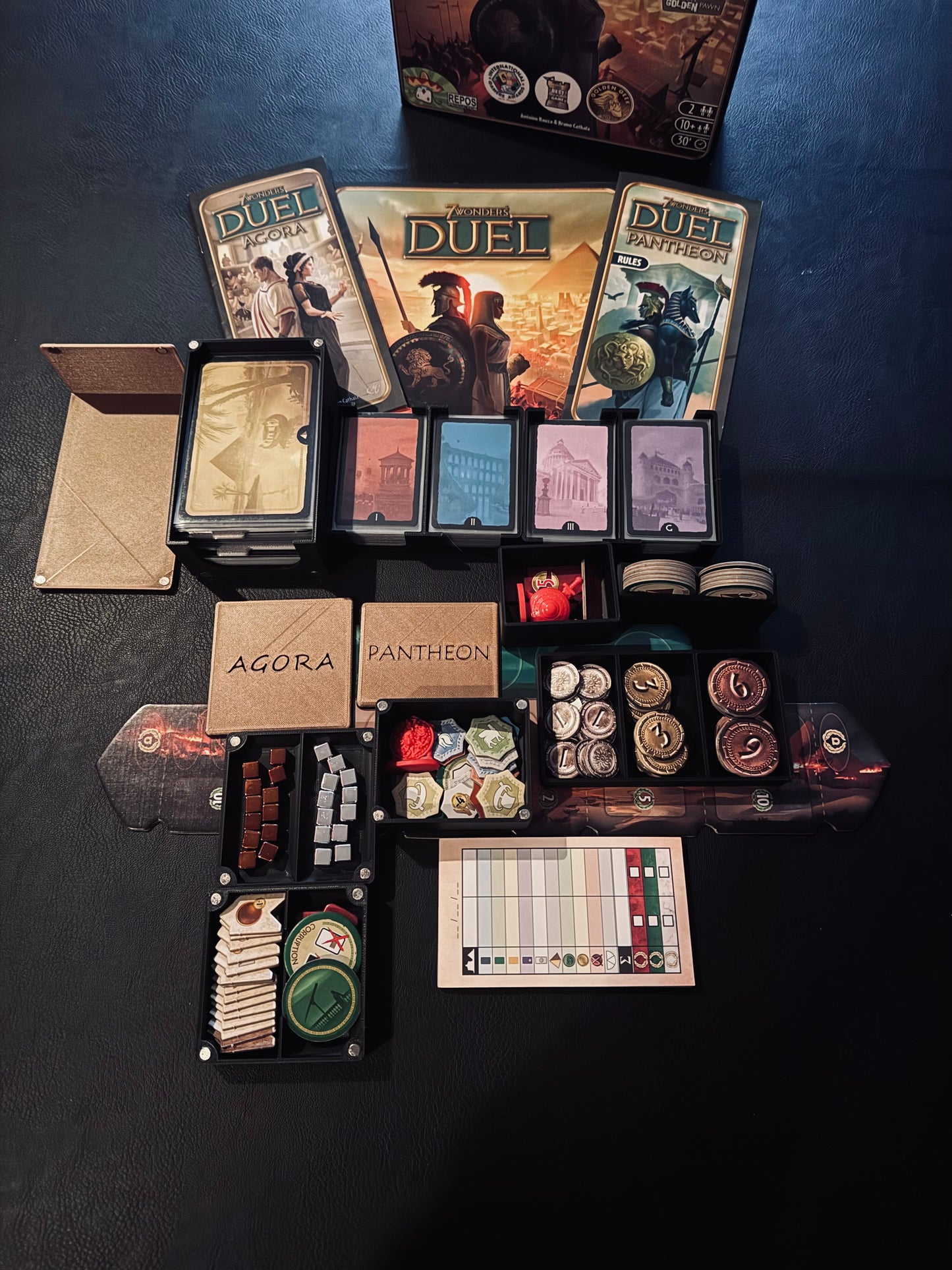 7 Wonders Duel + Expansions - Organizational Insert | Geekery Designs
