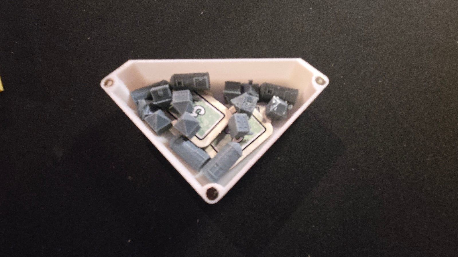 Electronic component on a black background